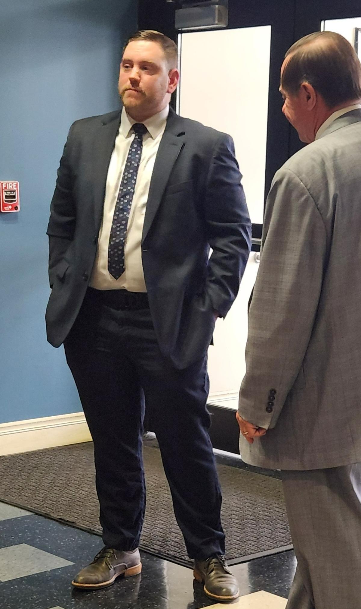 Eric Schneider, left, worked for the Charlotte-Mecklenburg Police Department for more than 10 years. He was a sergeant in 2022, when he failed a drug test after he used a CBD oil.