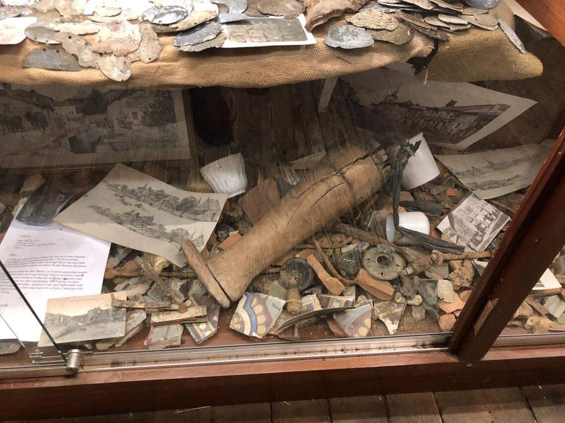 World War I artifacts collected from the battlefields by Jean-Paul deVries, a resident of the Romagne-Sous-Montfaucon area of France, on June 30, 2018.