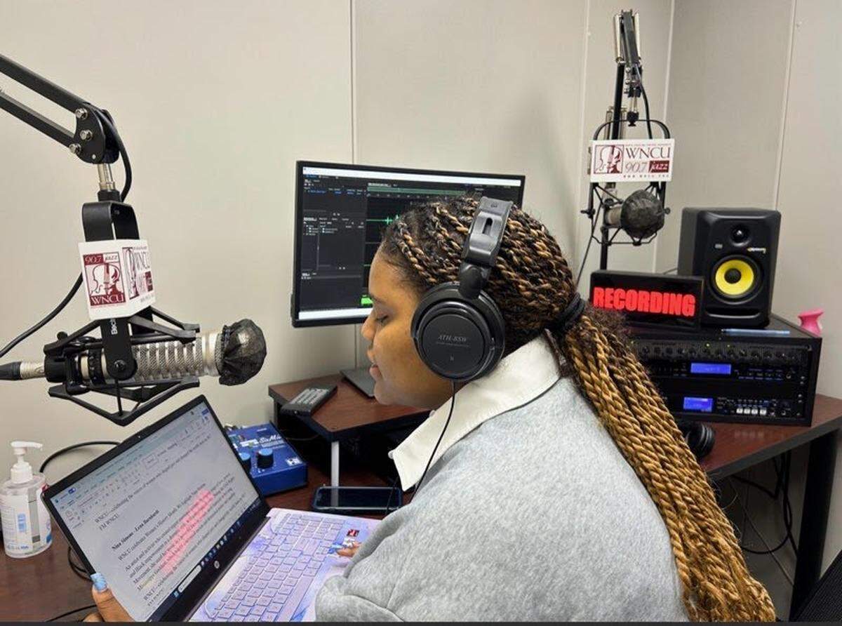 At WNCU, N.C. Central University students get hands-on experience.