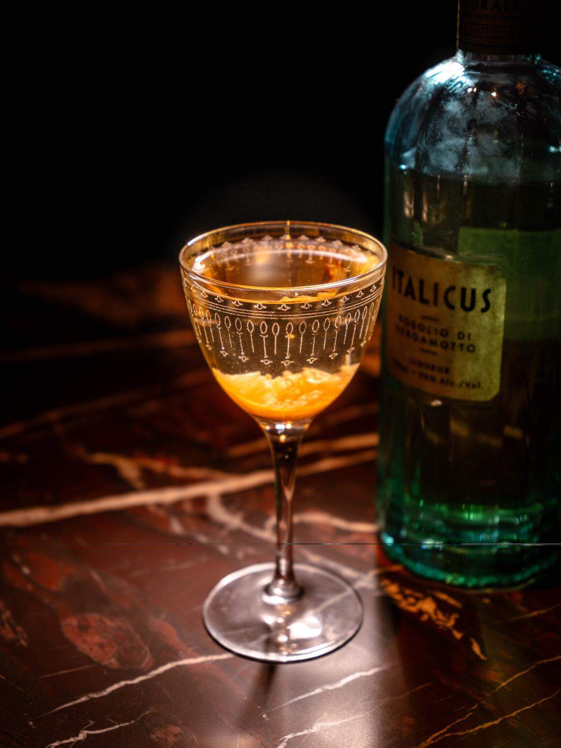 The Matriarch cocktail from Raleigh’s Capulet Cocktail Club is made with vodka, Italicus, dry vermouth and verjus.