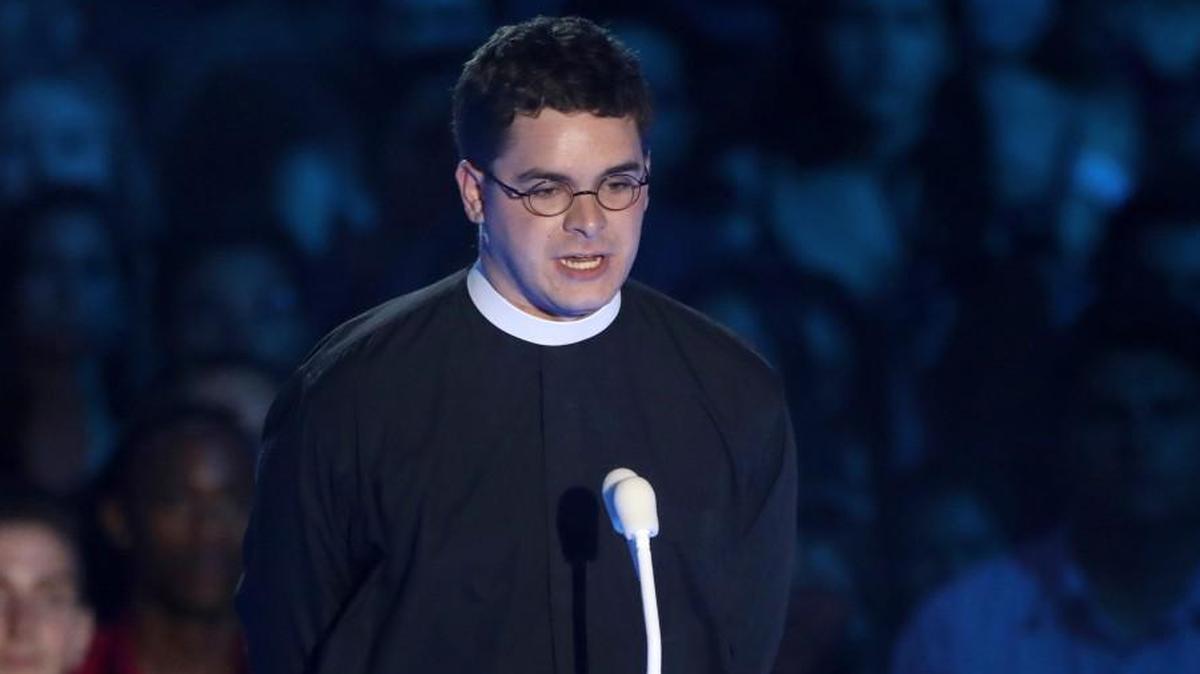 The Rev. Rob Lee speaks at the MTV Video Music Awards at The Forum in August in Inglewood, Calif. (Editor’s note: Rev. Rob Lee has claimed to be a descendant of Confederate Gen. Robert E. Lee, but a fact checker found no links between the two.)