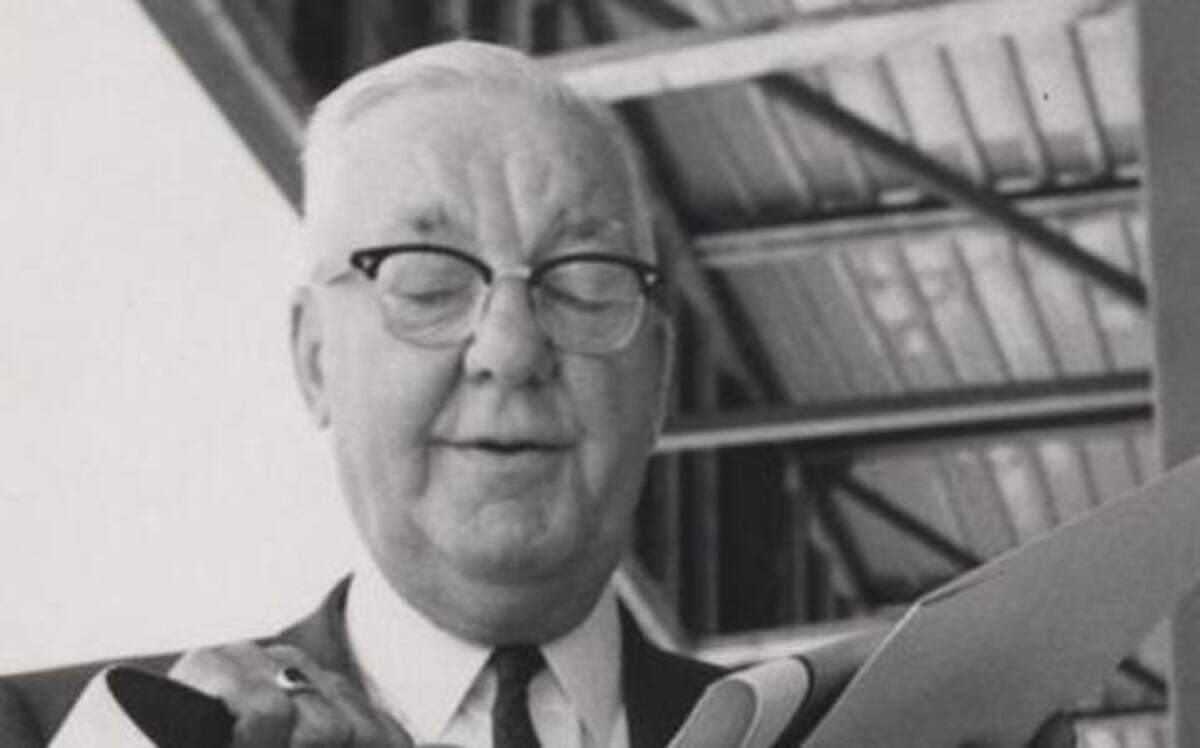 William Enloe, former Raleigh mayor and a district manager for the company that owned the former Cardinal Theater, participates in a ceremony in 1967 burying a time capsule at North Hills.