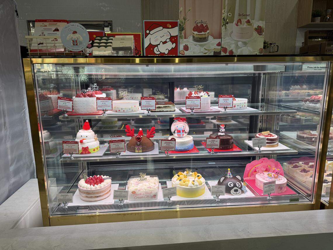 Tous Les Jours, a new French-Asian bakery in Raleigh, sells cakes whole and by the slice.