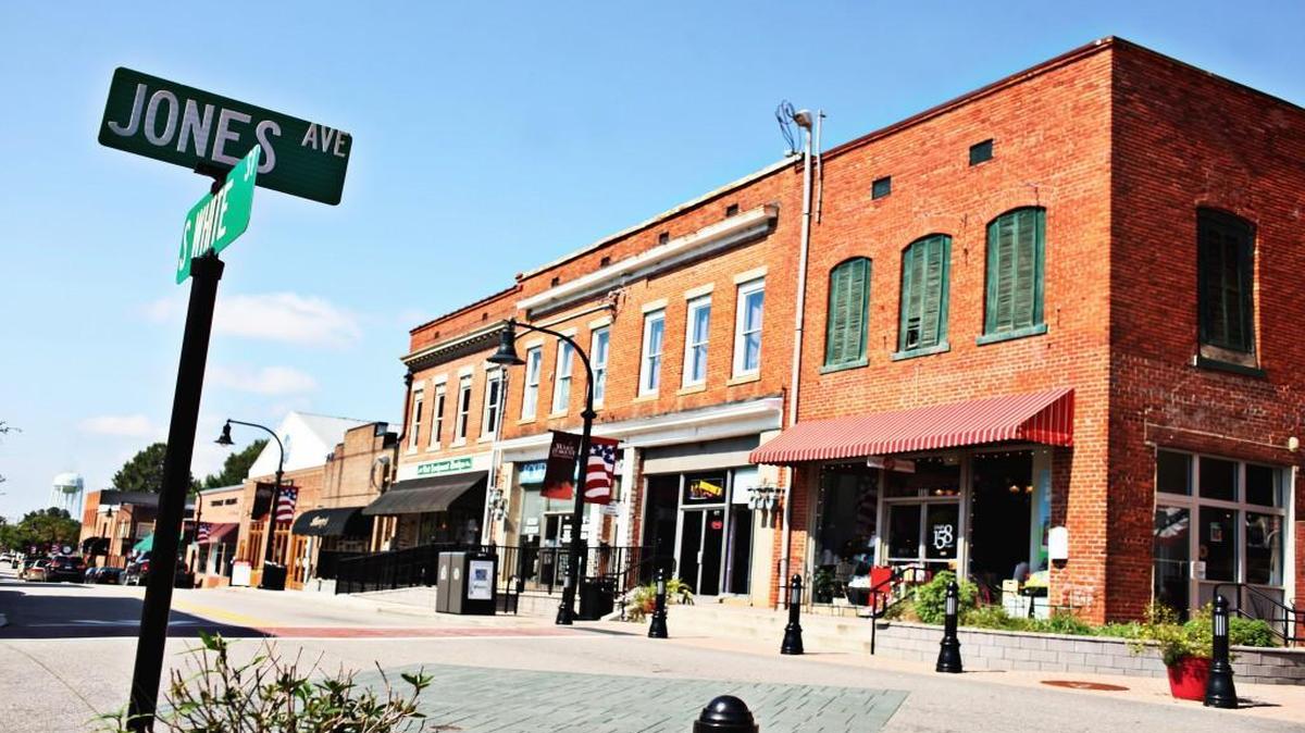 Downtown Wake Forest in a file photo from 2017. The N.C. Department of Transportation is studying where and how to build a train station downtown.