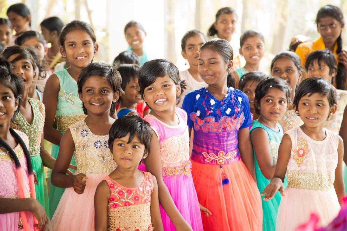 Some of the girls in India in the Invisible Girl Project.