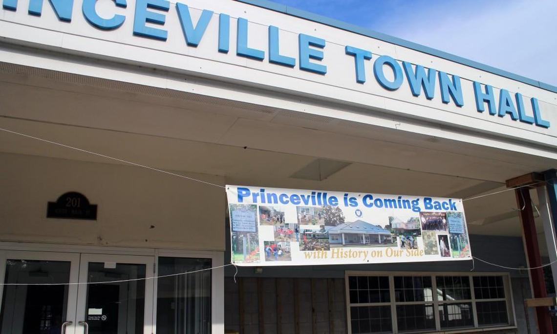 Nearly a year after Hurrican Matthew flooded Princeville, the town is still recovering slowly. Even the town hall hasn't reopened and is using temporary facilities elsewhere.
