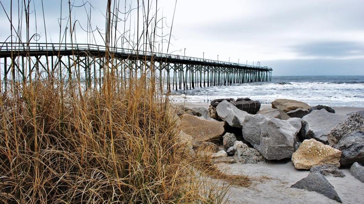 Fort Fisher, at the tip of New Hanover County, N.C.