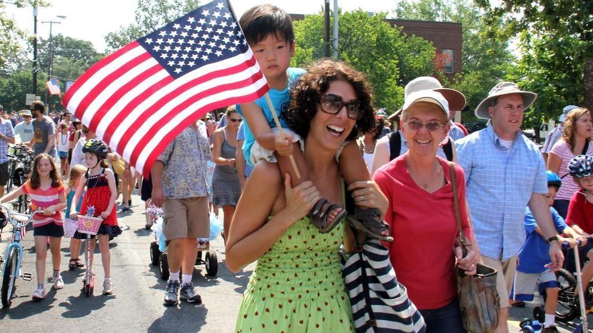 Hundreds turned out at a past Fourth of July celebrations in Carrboro.