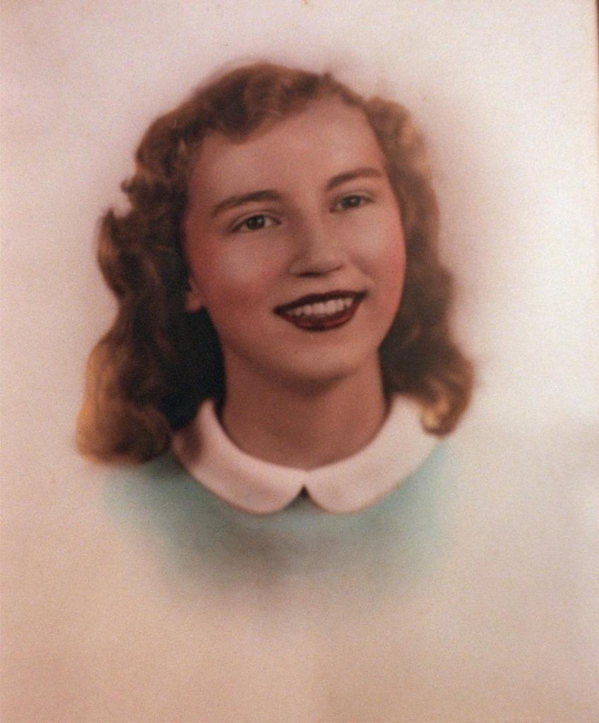 Helen Tucker Beckwith as a girl in the 1940s when she wrote Amelia Earhart’s mom.