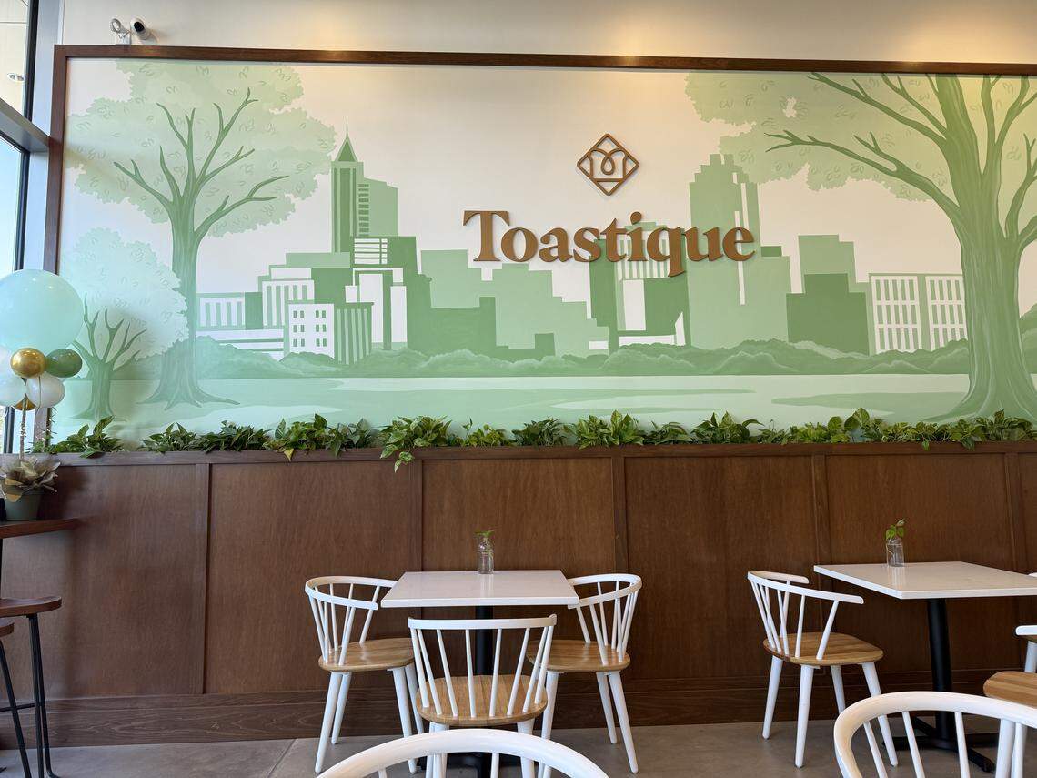 The newly opened Toastique in Raleigh has both indoor and outdoor seating.