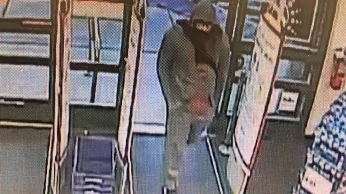 Wake Forest Police responded to an armed robbery call Sunday, Feb. 18, 2018 at the Walgreens on 3601 Rogers Road. The suspect is described to be a male between 5 feet 6 inches and 5 feet 10 inches tall, weighs about 200 pounds, has a beard and speaks with a Middle Eastern accent. He wore an olive green hooded sweatshirt with a red design on the front, his sneakers were white and black and he wore a cloth that partially covered is lower face.