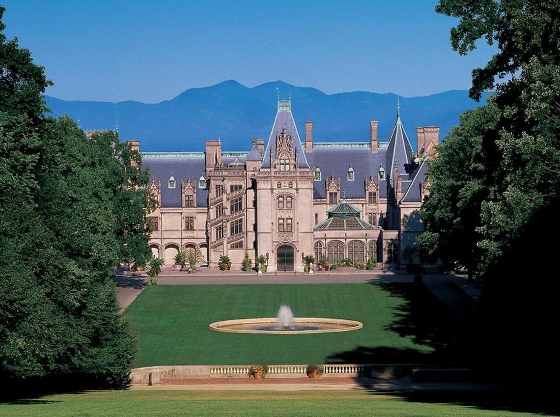 The Biltmore Estate in Asheville was built by George Washington Vanderbilt between 1889 and 1895.