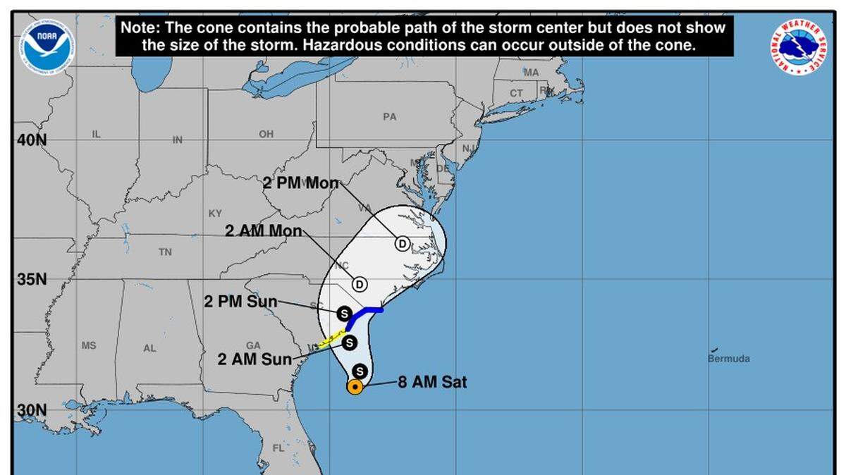 During Chantal, which intensified to a tropical storm, portions of North Carolina were within the National Hurricane Center’s forecast cone.