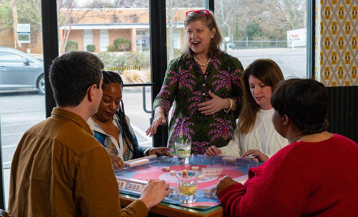 Margaret Soler’s new business, Biddy Thomas, will have spaces for guests to play games such as mahjong.
