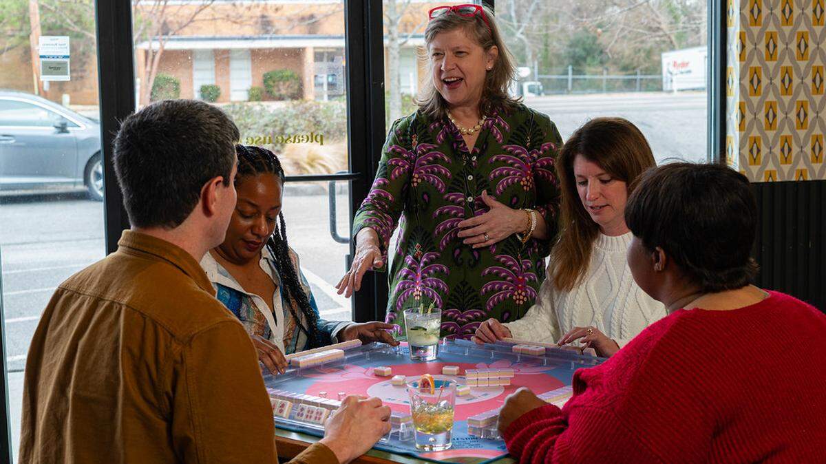 Margaret Soler’s new business, Biddy Thomas, will have spaces for guests to play games such as mahjong.