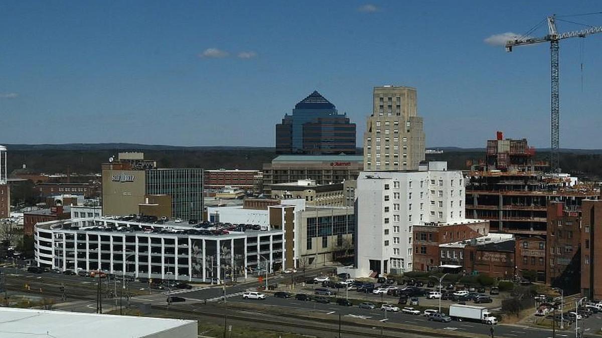 The skyline of Durham, which Vogue magazine recently dubbed North Carolina’s “hippest” city, changes day to day. Here is a view from the 9th floor of the Durham County Courthouse shot on March 15.