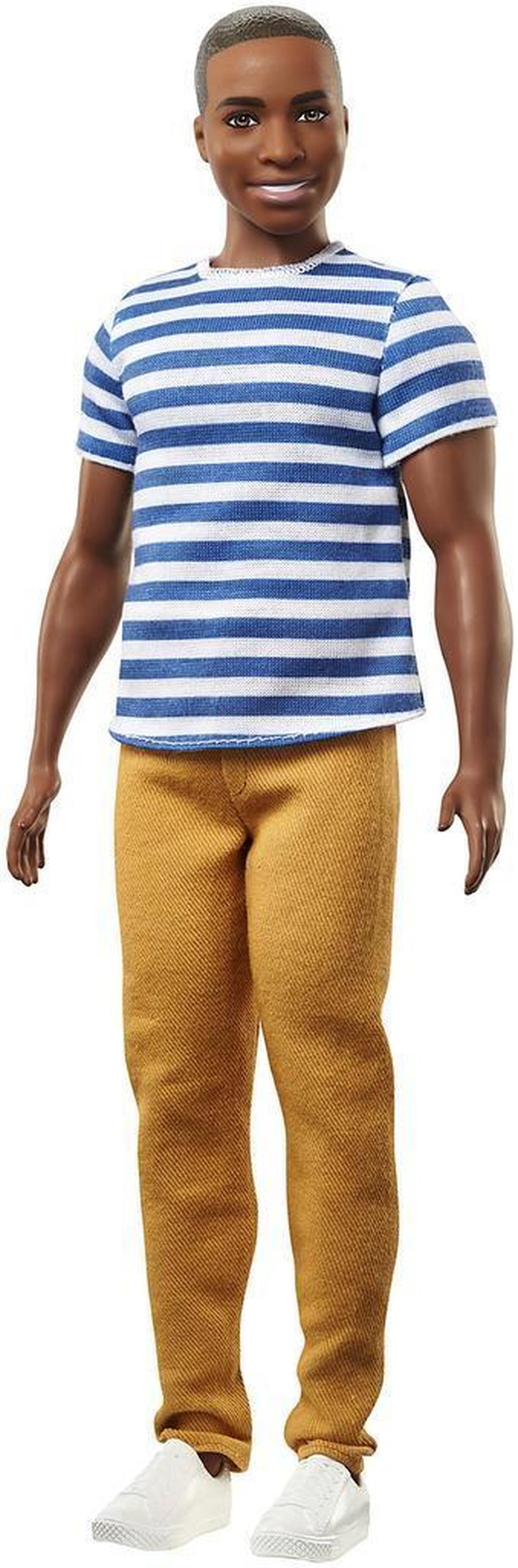 This photo provided by Mattel shows a broad body-style Ken doll.