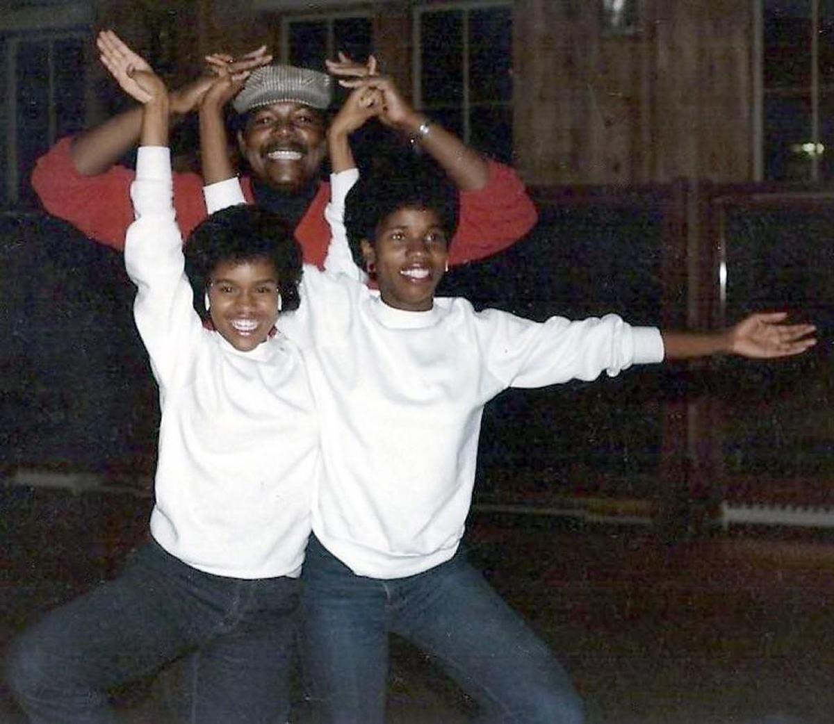 African American Dance Ensemble founder Chuck Davis, center, in 1983 with dancers Venita Ashford Allen, left, and Ivy Burch. Davis died Sunday.