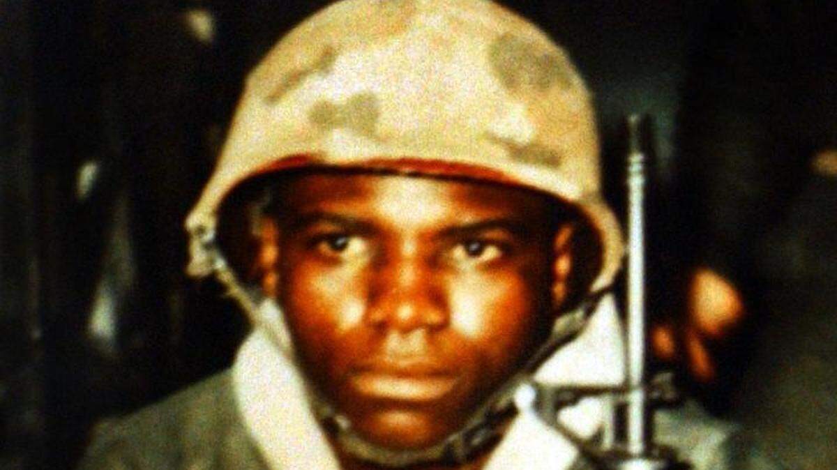 The cropped version of a photo that Dan Bullock sent to his family after he enlisted in the Marines to serve in Vietnam.