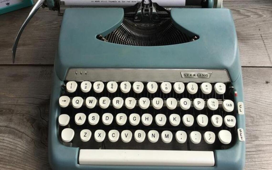 Add your words to Raleigh’s novel – on a manual typewriter – Shaffer