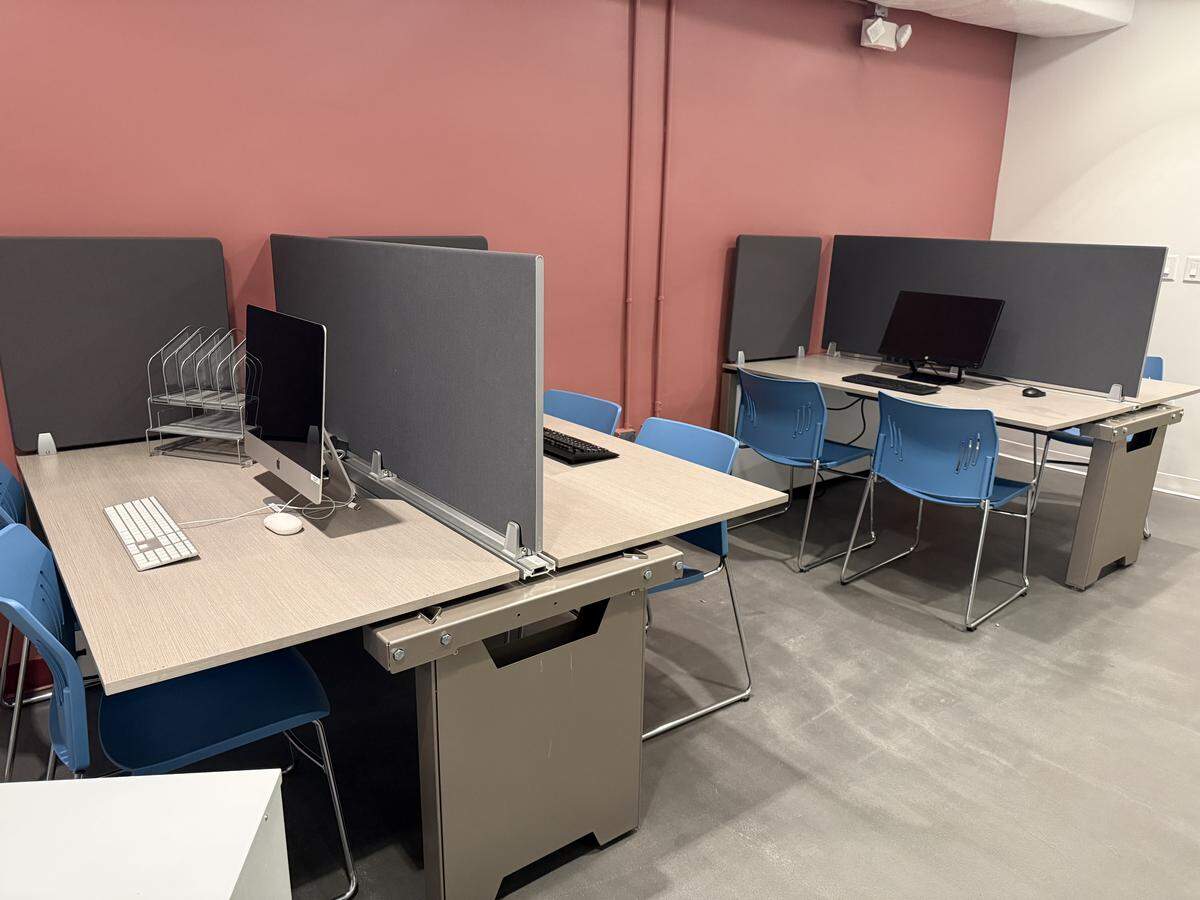 One of the LGBT Center of Raleigh’s features is a cyber center, where visitors can use computers to connect with family or apply for jobs, for example.