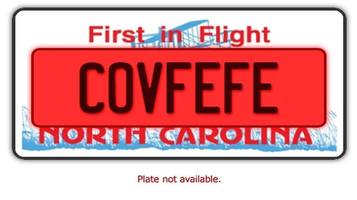 Screen shot of a personalized plate check.