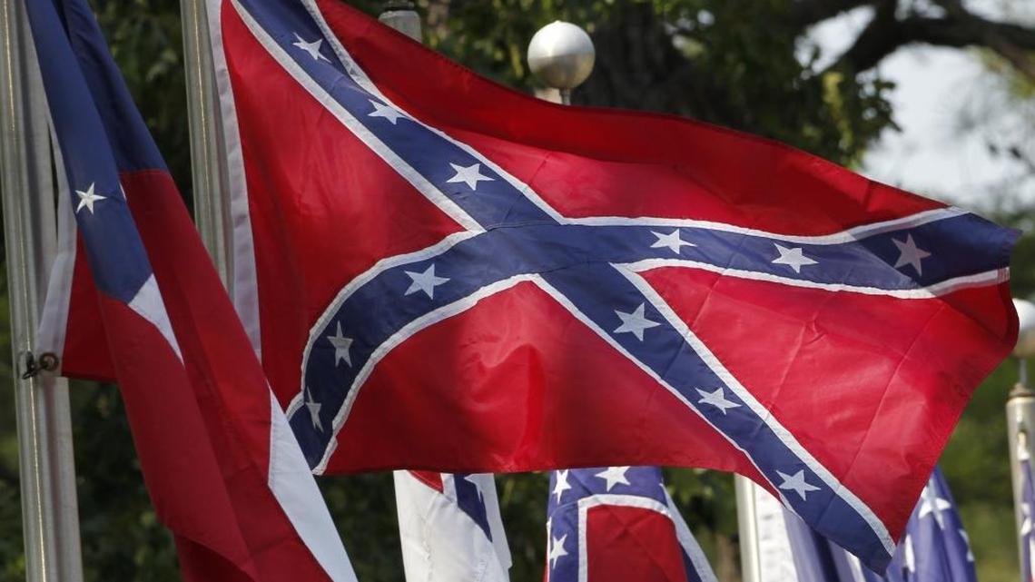 Montgomery County, N.C., commissioners will cut funding to a rural volunteer fire department over its refusal to remove a Confederate flag. This photo depicts a Confederate battle flag, while the one in question is a combination of North Carolina’s state flag and the battle flag.