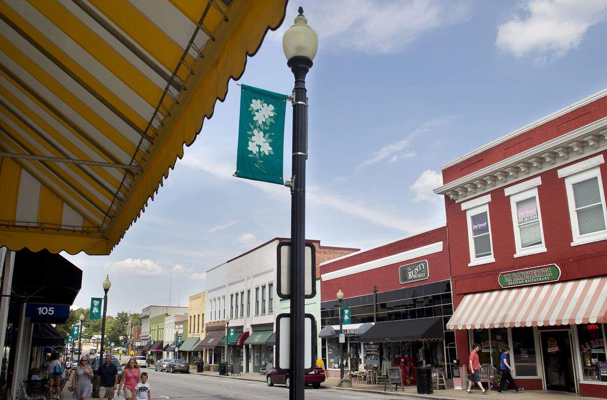 North Salem Street is the main street for historic downtown Apex.