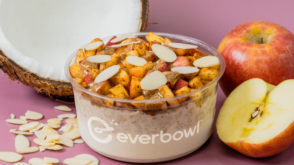 At Everbowl, customers can create their own superfood bowls, choosing from a selection of bases such as acai and toppings such as fruit, granola and nuts.