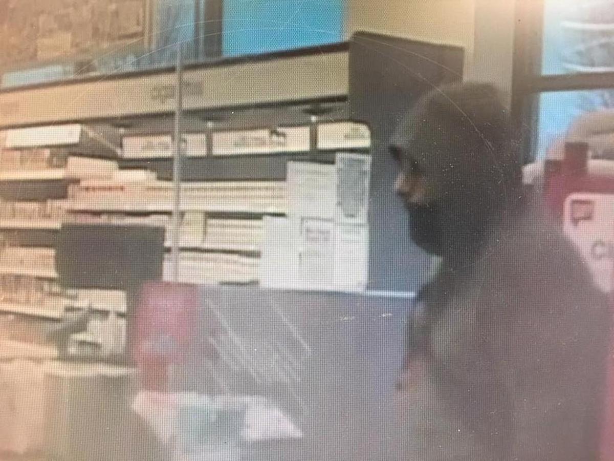 Wake Forest Police responded to an armed robbery call Sunday, Feb. 18, 2018 at the Walgreens on 3601 Rogers Road. The suspect is described to be a male between 5 feet 6 inches and 5 feet 10 inches tall, weighs about 200 pounds, has a beard and speaks with a Middle Eastern accent. He wore an olive green hooded sweatshirt with a red design on the front, his sneakers were white and black and he wore a cloth that partially covered is lower face.