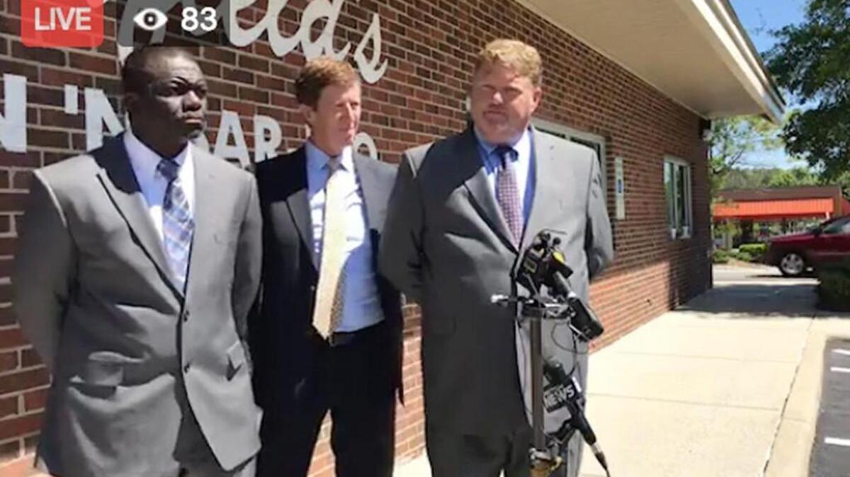 Screen shot from the press conference.