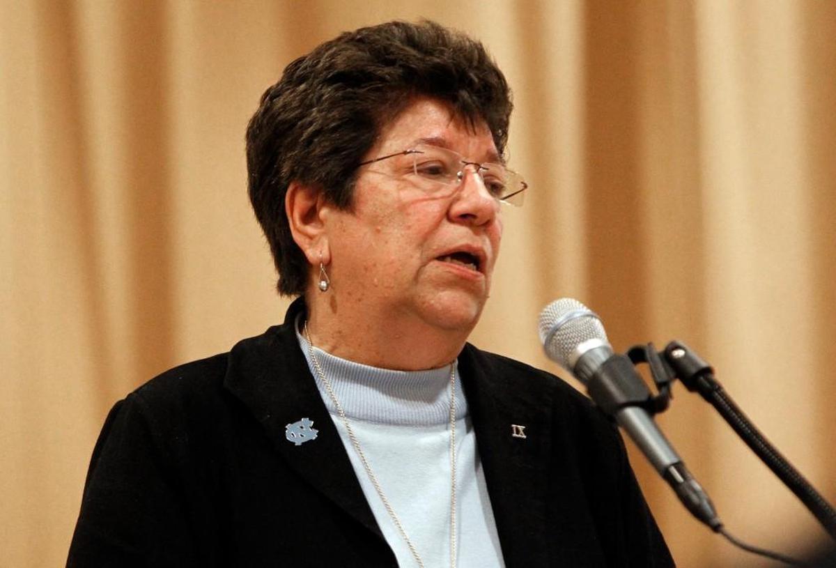 Jan Boxill speaks during a faculty council meeting Friday, March 8, 2013, at UNC-Chapel Hill’s Sonja Haynes Center for Black Culture and History.