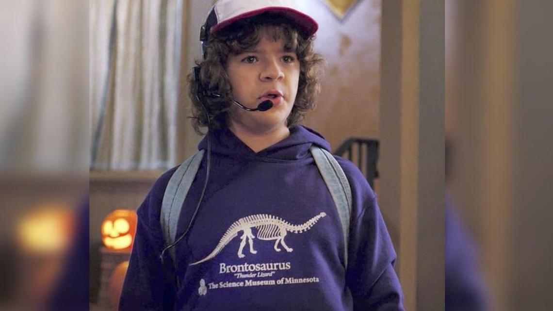 Dustin, played by Gaten Matarazzo, wearing a 1980s-era Science Museum of Minnesota sweatshirt in an episode of “Stranger Things.” The second season was released last month.