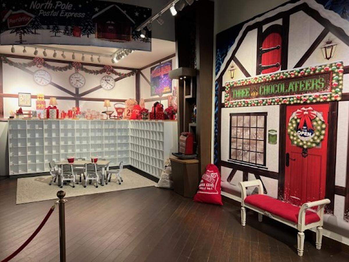 At Santa Town at North Hills in Raleigh, kids can write and mail letters to Santa.