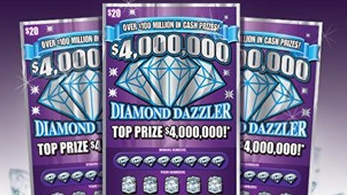 N.C. Education Lottery’s $4,000,000 Diamond Dazzler ticket. The $20 scratch-off game launched in September with three top prizes of $4 million and six prizes of $1 million.