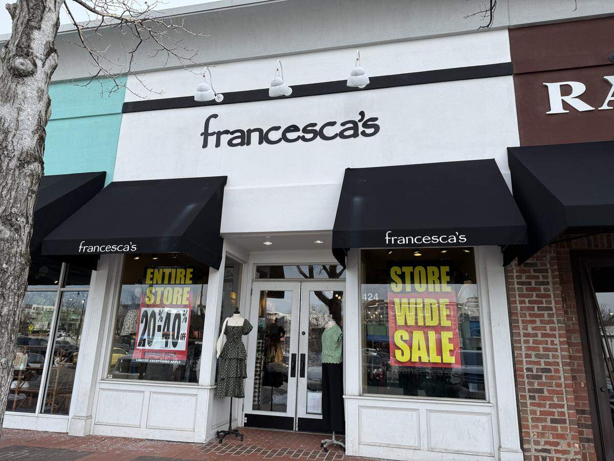 Francesca’s, a boutique at Village District in Raleigh, is holding a store-wide sale.