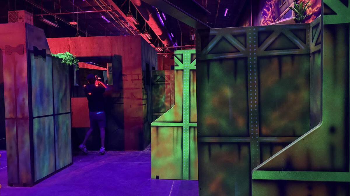 McWally’s has a 5,000-square-foot laser tag arena, filled with plenty of places to hide.