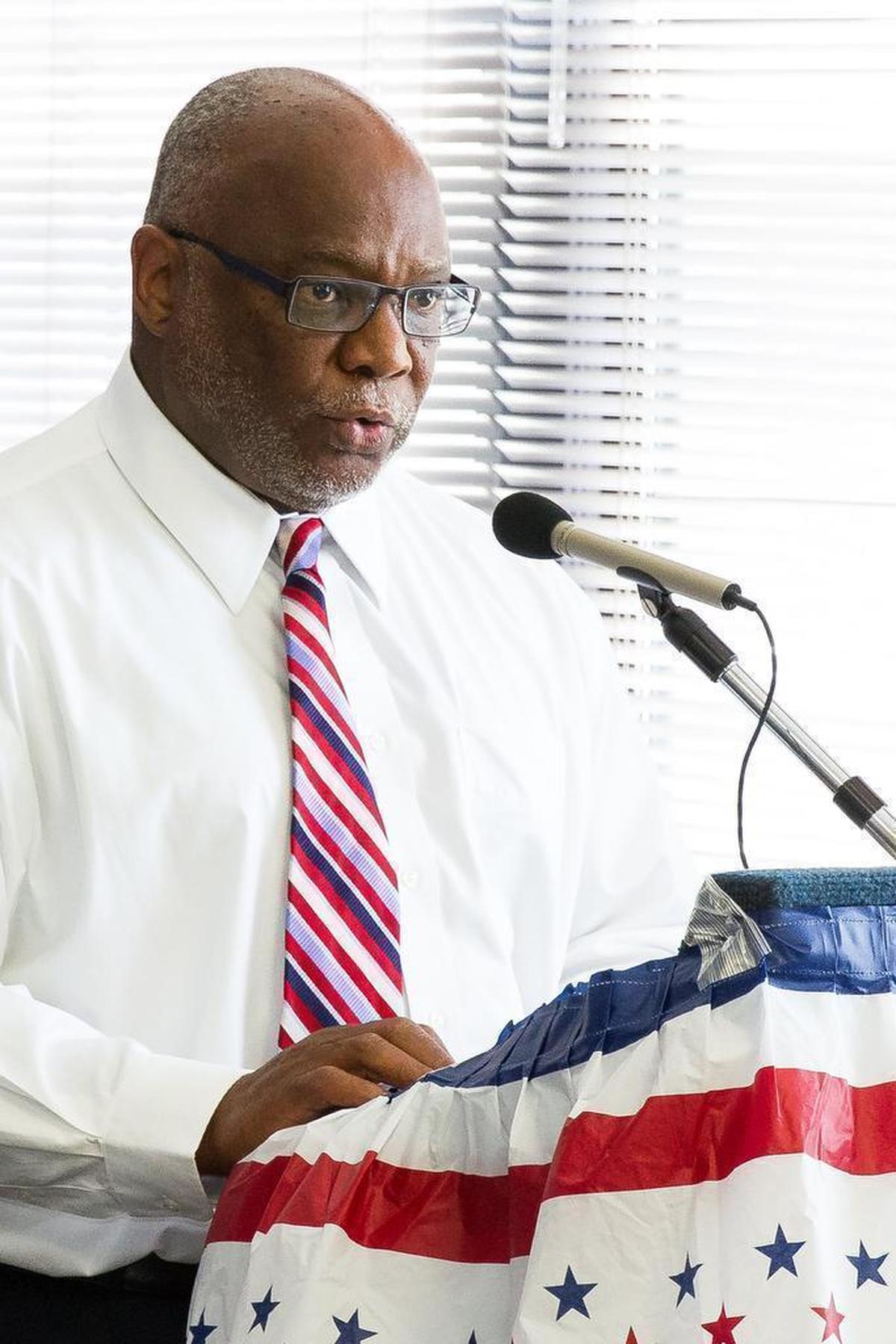 James Williams reads ‘What to the Slave is the Fourth of July?’ by Frederick Douglass at a July 4th celebration in Carrboro.