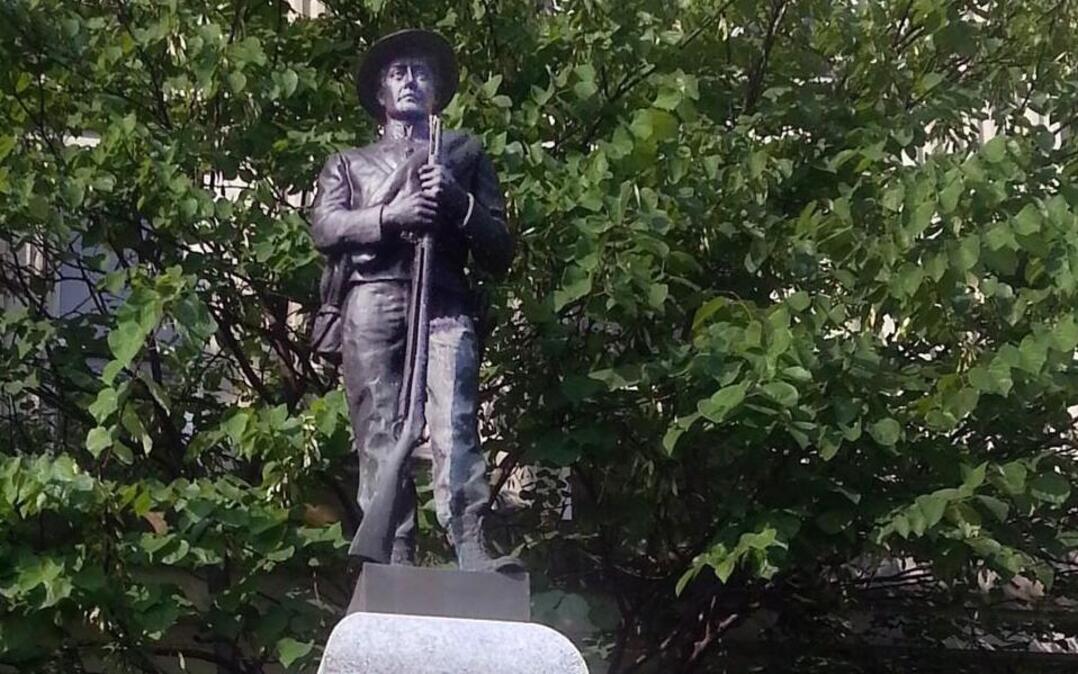 The Confederate memorial that stood until Monday outside the old county courthouse in Durham. To white supremacists, the monument and hundreds like it represent something more enduring than bronze or granite.