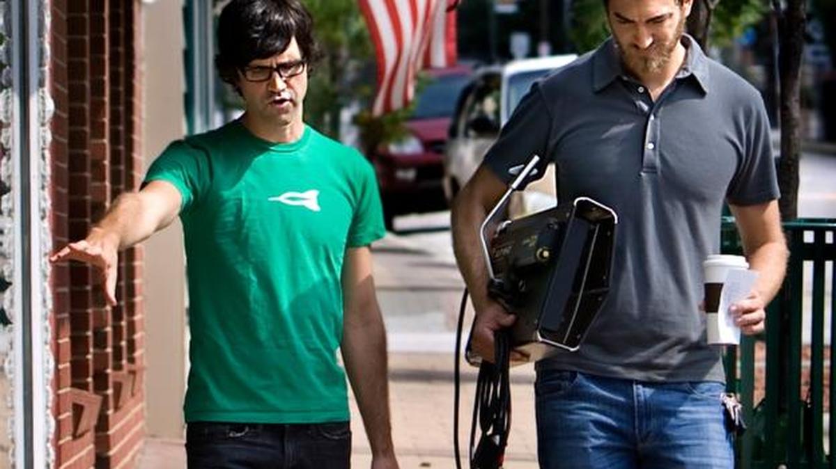 Link Neal, left, and Rhett McLaughlin, began their career as YouTube stars in Fuquay-Varina before moving to Los Angeles and finding millions of viewers. They return to Durham in December on their Tour of Mythicality, which supports a best-selling book.
