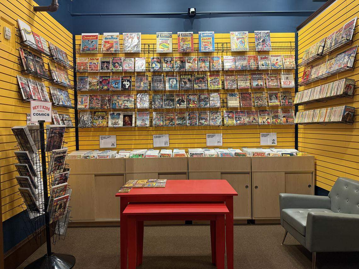 The Newsagent’s stocks a variety of used comic books, along with magazines and paperbacks.