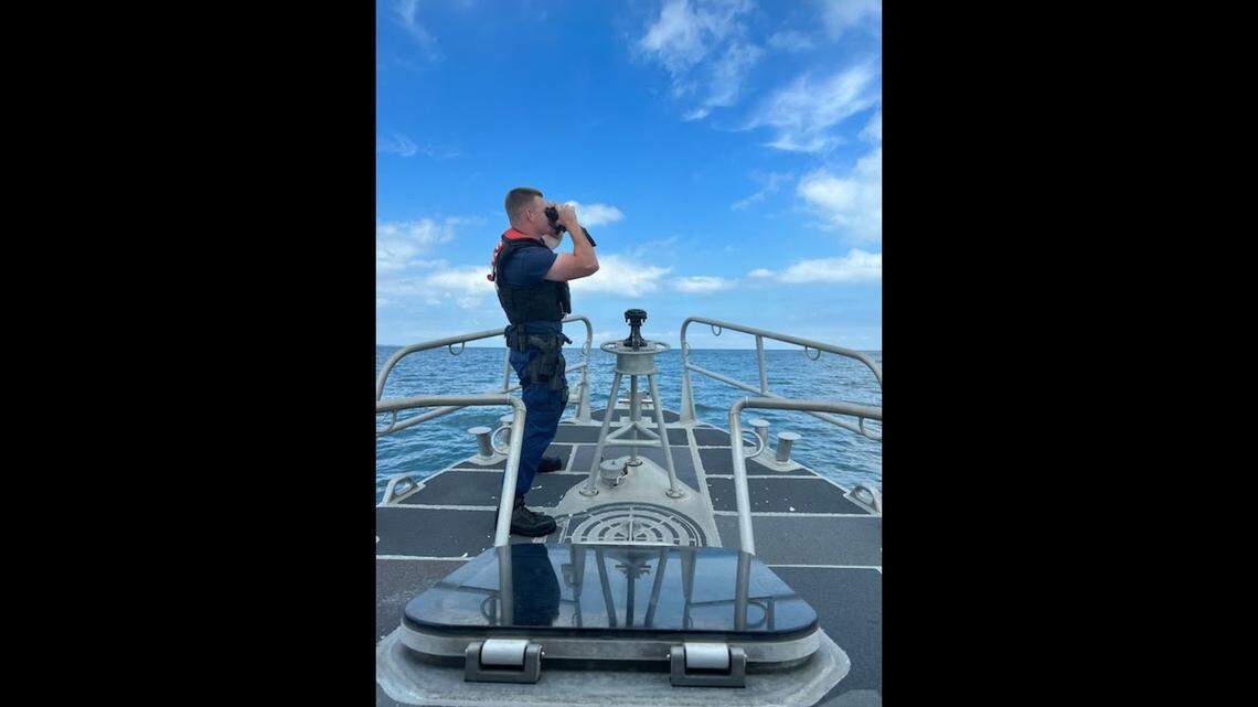 Multiple agencies are searching waters off North Carolina for a boater went missing while fishing, U.S. Coast Guard says.