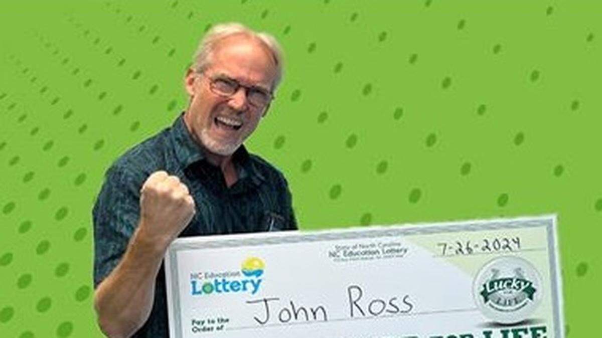 A Leland, North Carolina, man netted a life-changing lottery prize with an unconventional approach to picking numbers, officials said.