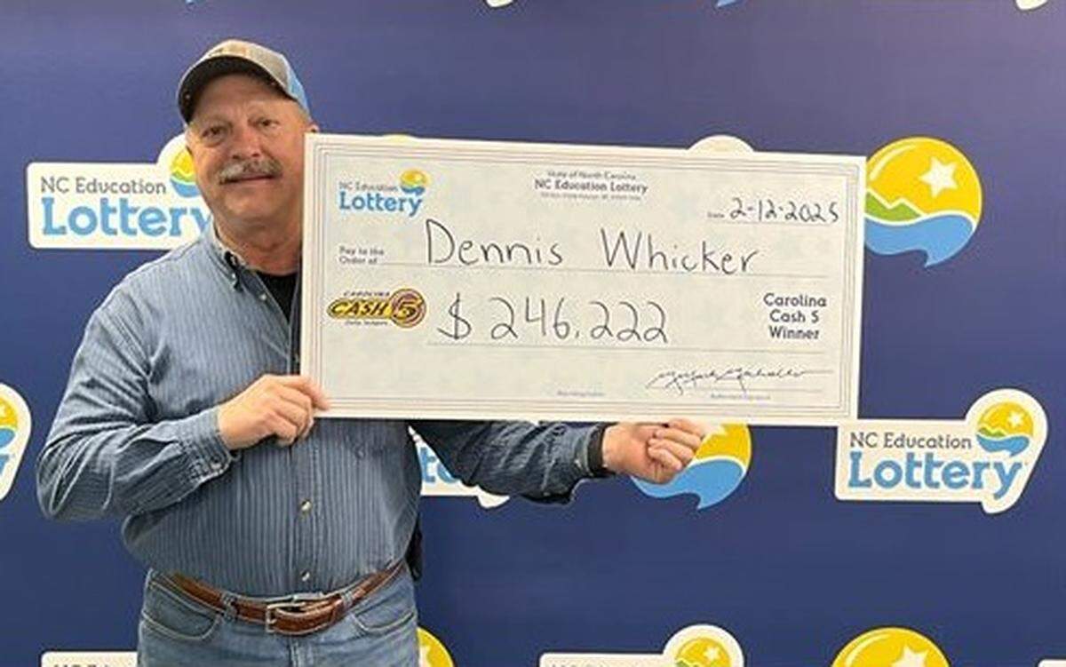 Dennis Whicker of Durham took his friend’s advice and won a $246,222 jackpot after playing Cash 5, according to the North Carolina Education Lottery.