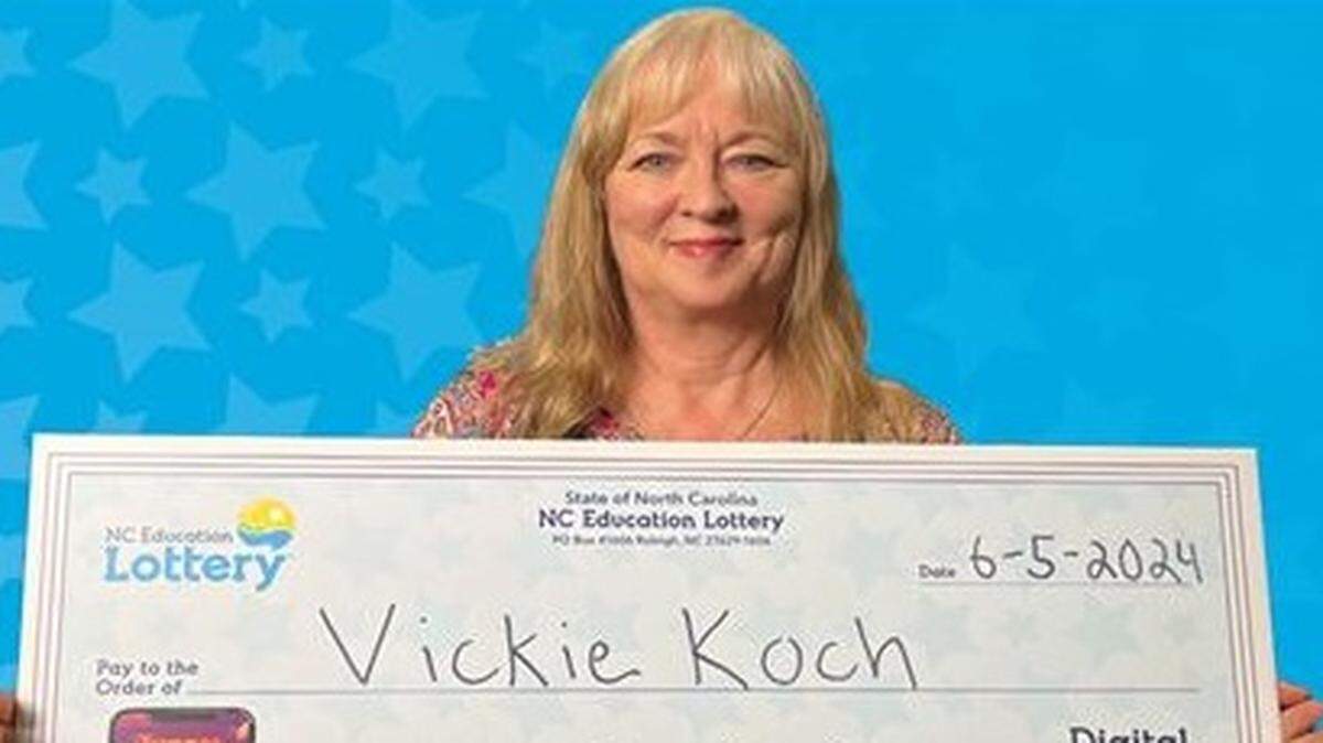 Vickie Koch of North Carolina already has big plans after winning a lottery jackpot, officials say.