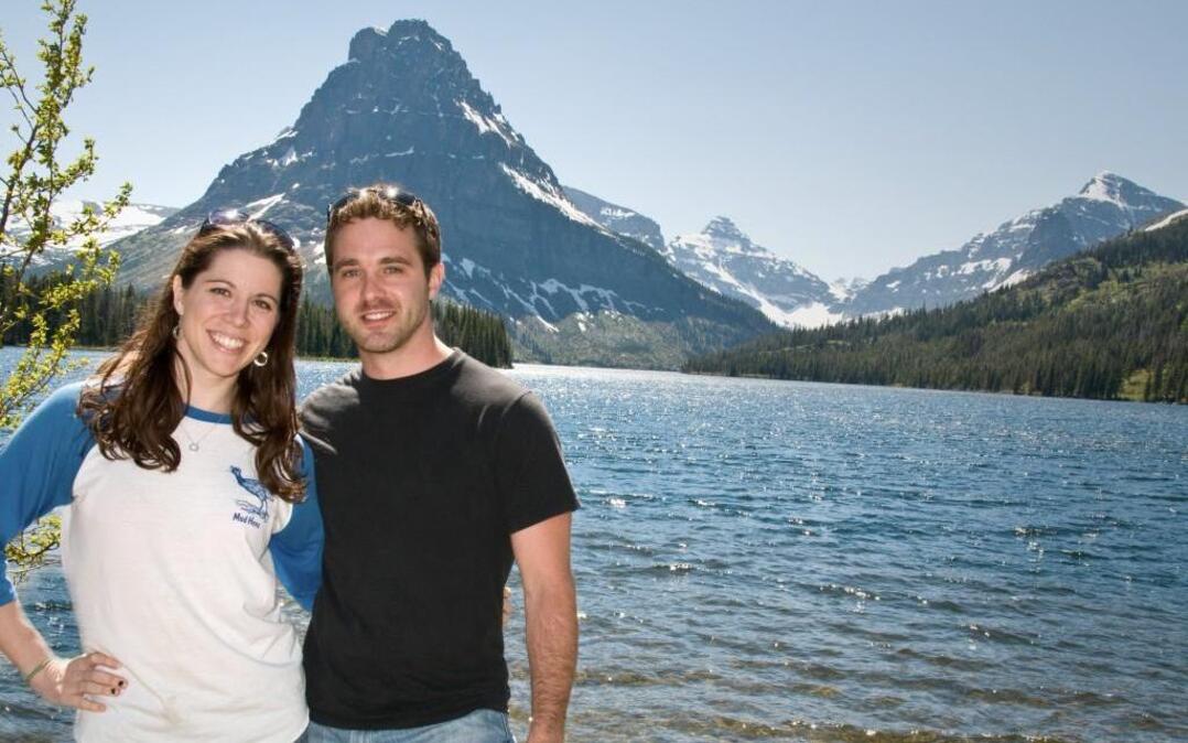 
 Jake Brewer and Mary Katharine Ham at Glacier National Park in Montana in June 2010 on the weekend they became engaged.
