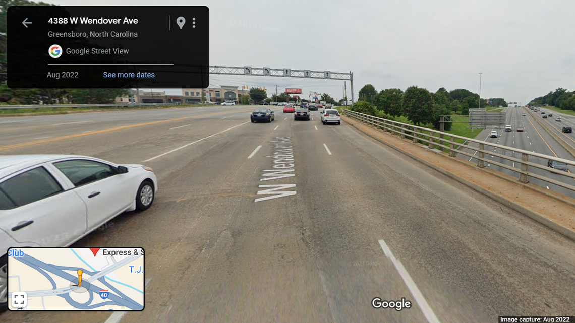 The driver left the scene and North Carolina police are searching for the motorist, authorities said.