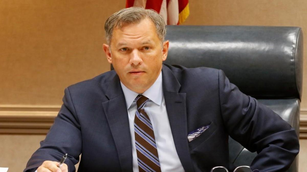 Lt. Gov. Dan Forest leads the monthly NC Council of State meeting at the NC Department of Administration in downtown Raleigh, NC Tuesday, September 13, 2016.