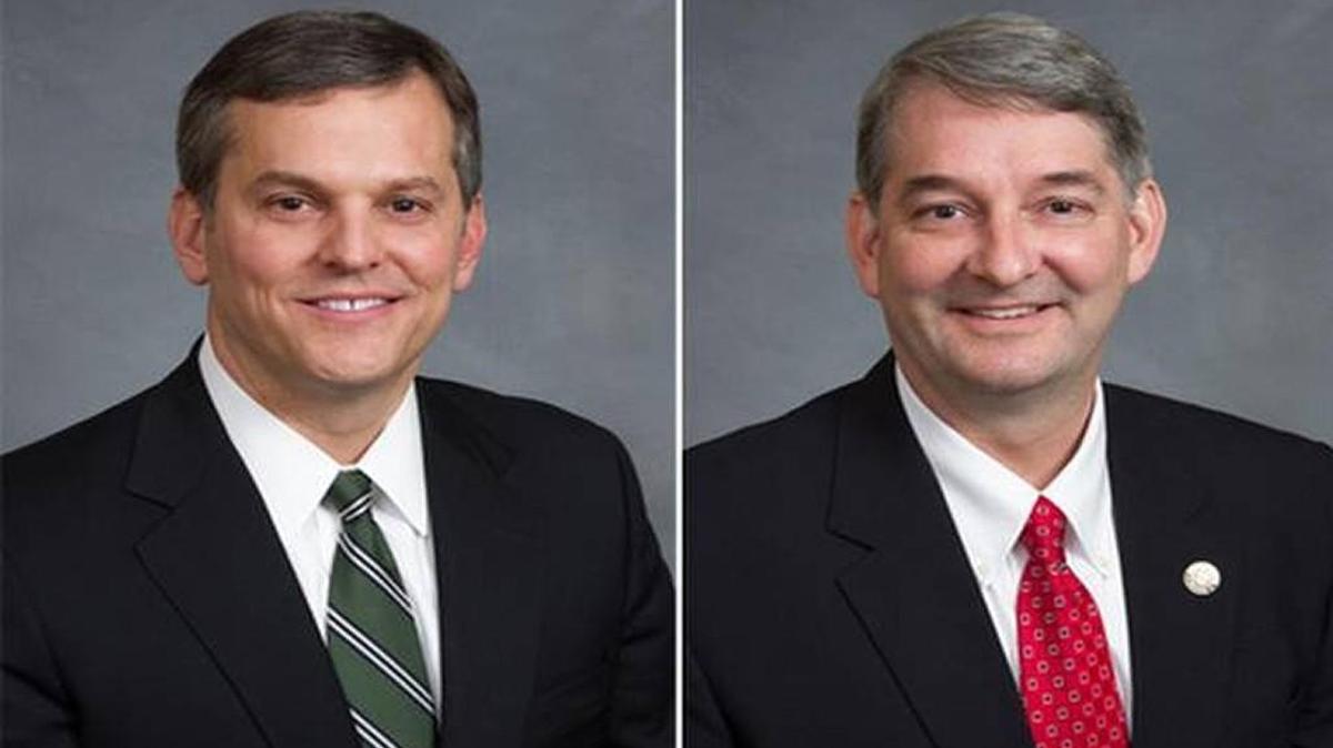 Democrat Josh Stein, left, and Republican Buck Newton are running for attorney general.