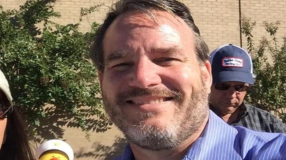 John McNeil, a Democrat running for Congress, with one of his campaign’s “odd ducks”